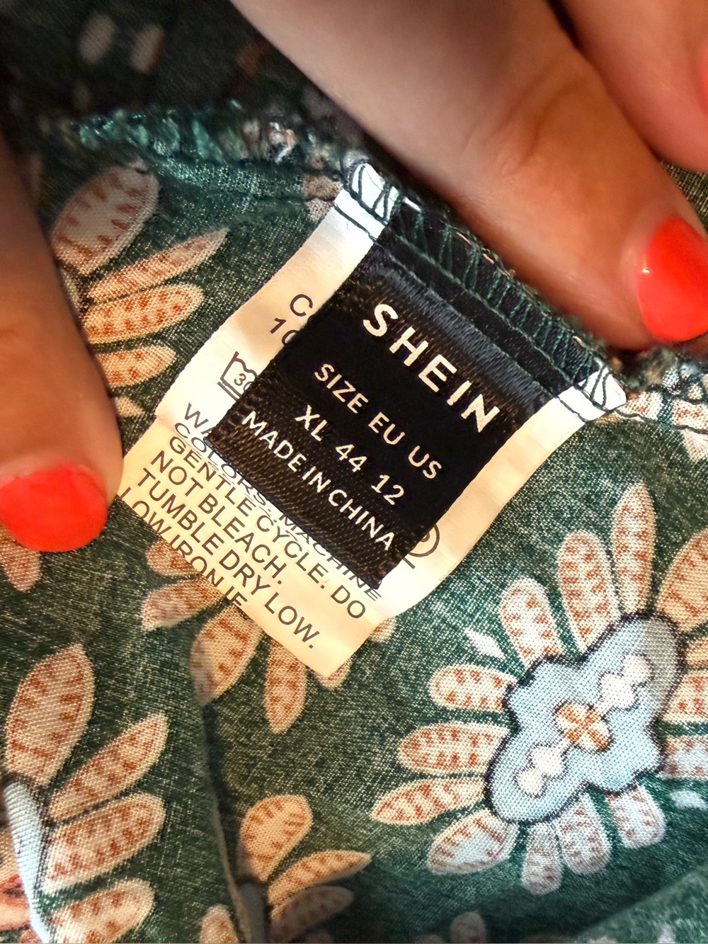 SHEIN XL Boho Paisley Floral Mini Dress | Puff Sleeves | Cottagecore Festival - Picture 5 of 5